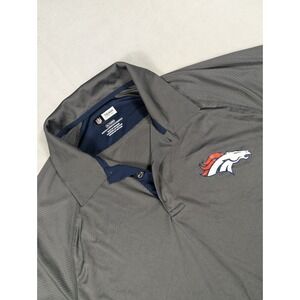 NFL Team Apparel Denver Broncos Football Performance Polo Womens‎ XL Gray